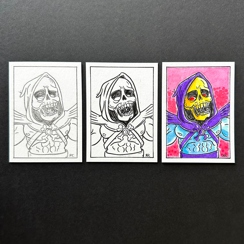 John D-C "1980s Super Villain Sketch Cards - Skeletor"