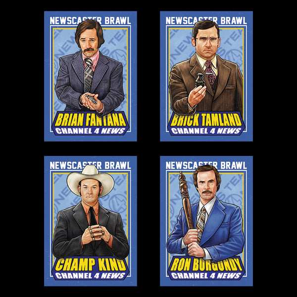 Cuyler Smith “256-259 Anchorman Set” Trading Cards