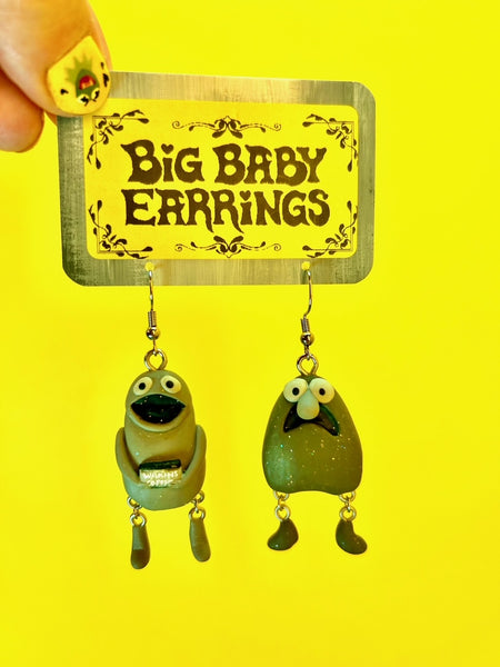 BIG BABY EARRINGS KITTY COLVIN "Big Baby Earrings Raised by Rainbows Collection (Dancing Wilkins & Wontkins)"