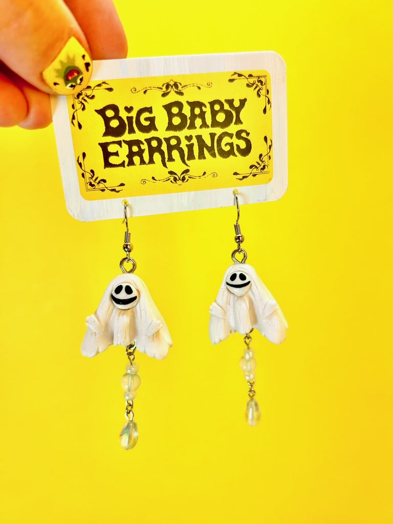 BIG BABY EARRINGS KITTY COLVIN "Big Baby Earrings Raised by Rainbows Collection (Muppet Ghosts)"