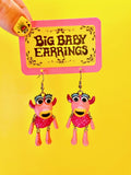 BIG BABY EARRINGS KITTY COLVIN "Big Baby Earrings Raised by Rainbows Collection (Dancing Snowths)"