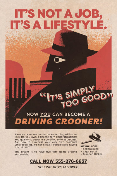 Kevin McIntyre, Bees Please Studio "Crooning for Crooners" Print