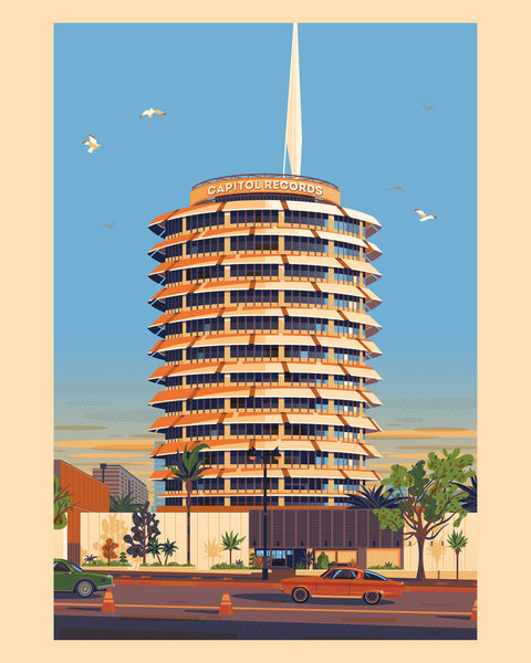 George Townley "Capitol Records (Retrospective Edition)" Framed Print