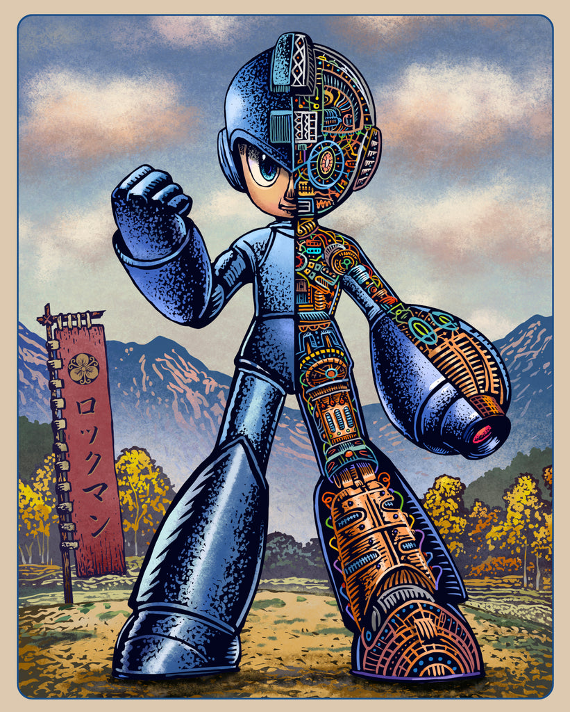 Chet Phillips "Mega Man Cutaway" print