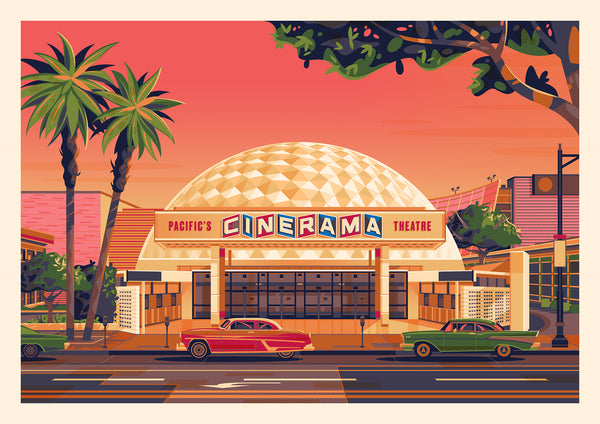 George Townley "Cinerama Dome (Tribute Variant)" Print