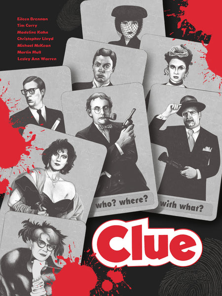 Leah Kellaway "Clue Alternative Movie Poster (18 x 24 Variant)" Print