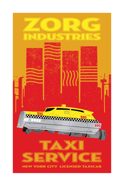 Doug LaRocca "Zorg Taxi Service" print