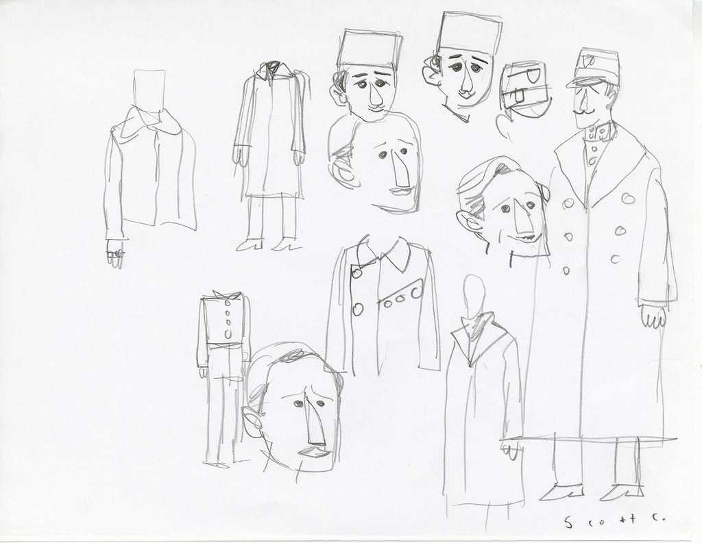 Scott C. "Grand Budapest Hotel sketches"