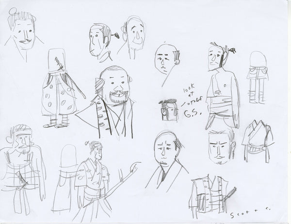 Scott C. "Seven Samurai sketches"