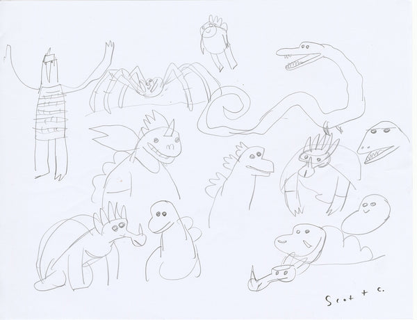 Scott C. "Godzilla sketches"