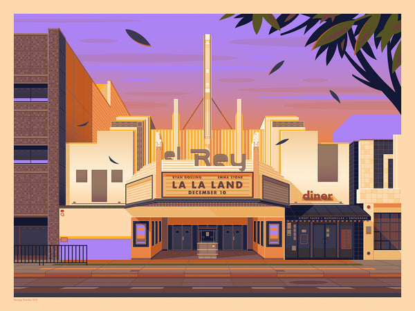 George Townley "El Rey Theatre (Retrospective Edition)" Framed Print