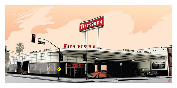 Jeff Boyes "Firestone Building" Print