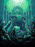 Dan Mumford “A puppet without a Ghost.”  Glow in the dark variant - framed print