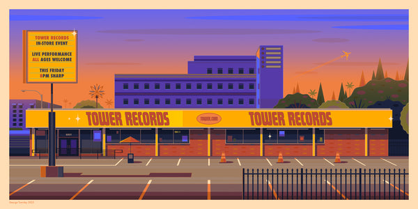 George Townley "Tower Records" Framed Print