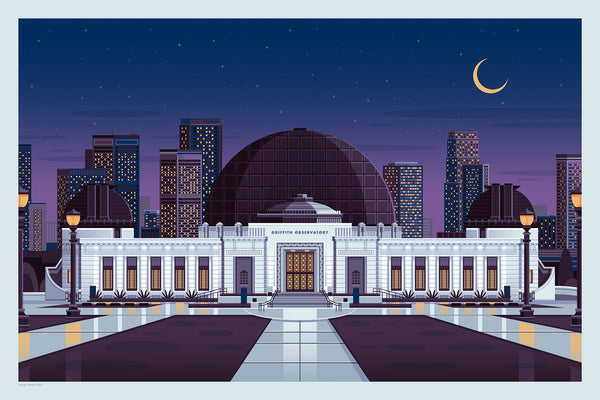 George Townley "Griffith Observatory at Night (Retrospective Edition)" Framed Print