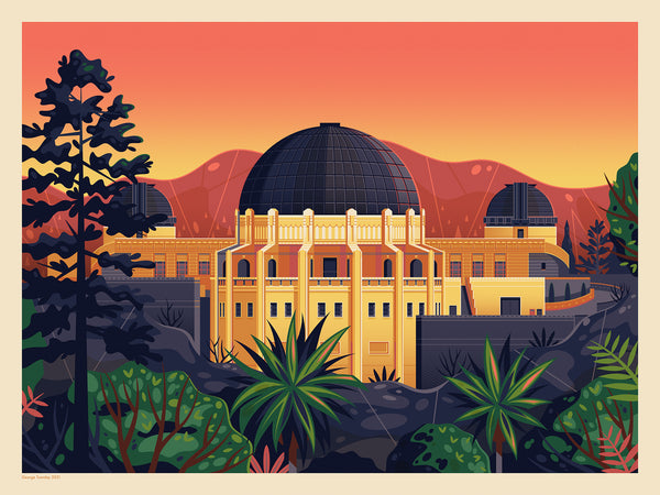 George Townley "Griffith Observatory at Sunrise (Retrospective Edition)" Framed Print