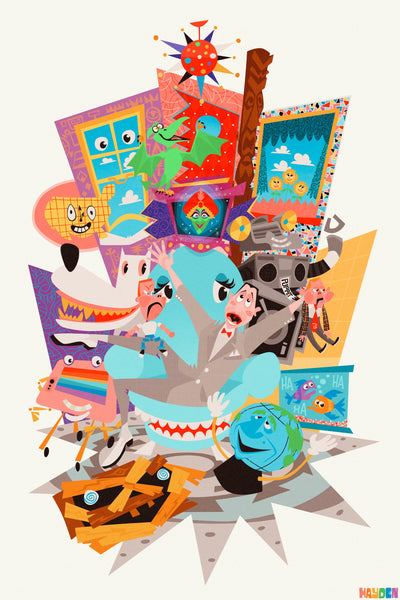 Hayden Evans "Pee-wee’s Puppet Pals" Print