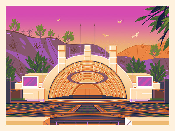 George Townley "Hollywood Bowl (Retrospective Edition)" Framed Print