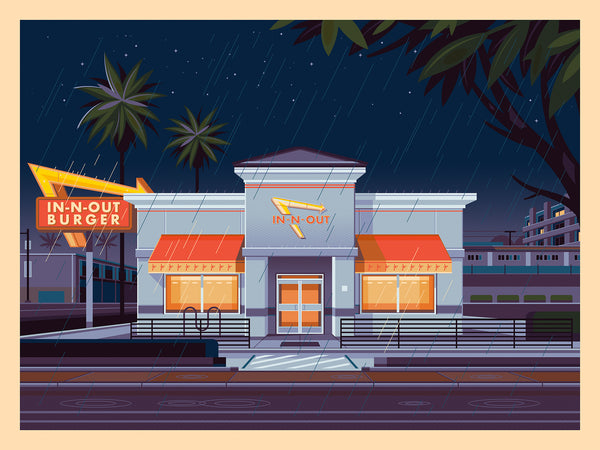 George Townley "In N Out Hollywood (Retrospective Edition)" Framed Print