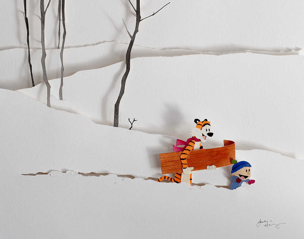 Jackie Huang "Calvin & Hobbes Snow Day" Print