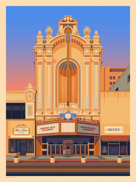 George Townley "Los Angeles Theatre" Framed
