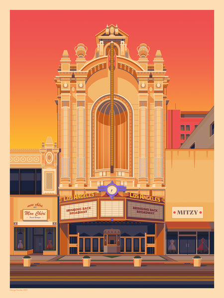 George Townley "Los Angeles Theatre" (Variant) Print