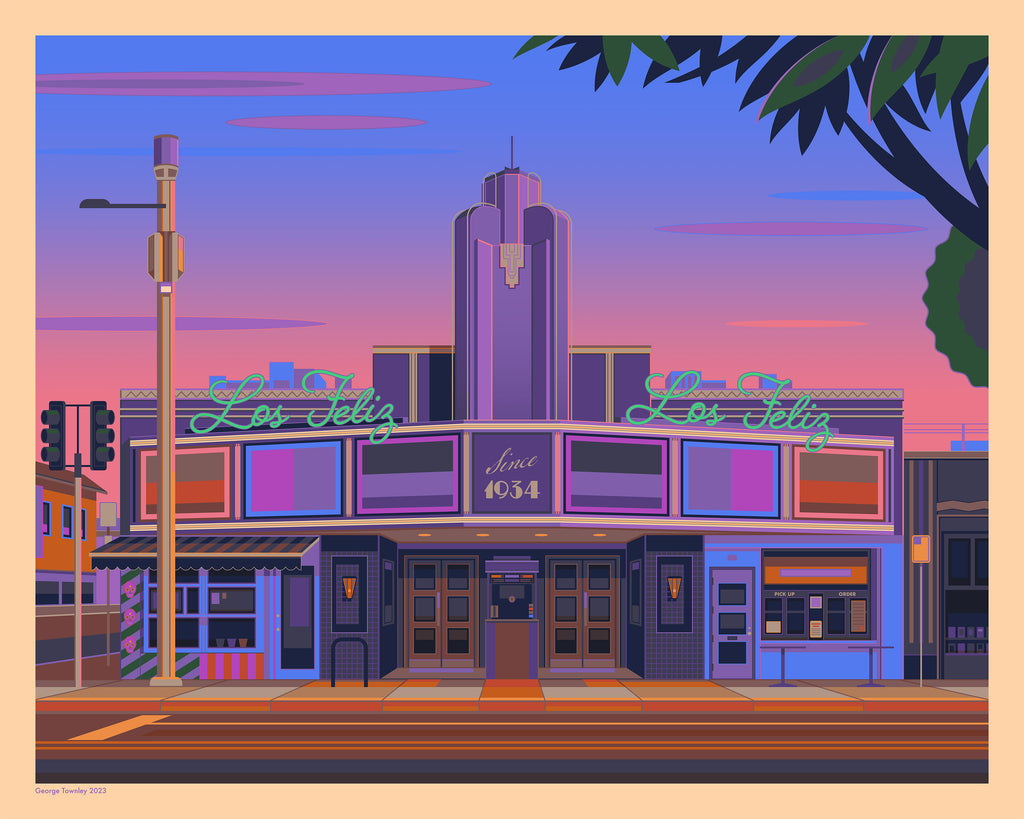 George Townley "Los Feliz Theatre" Print