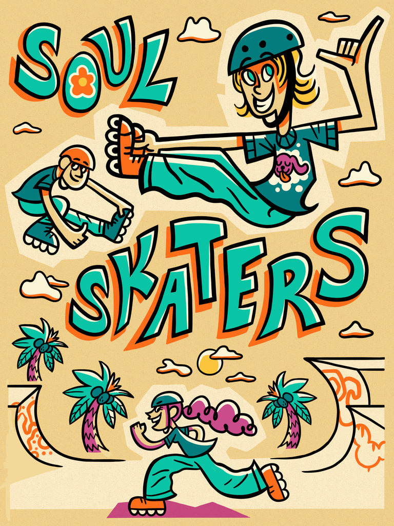 Luke T Benson "Soul Skaters" print