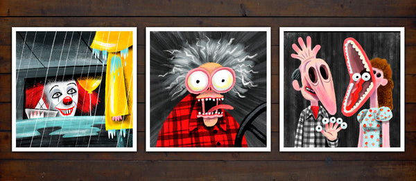 Luke Flowers "Tiny Terrors" Print Set