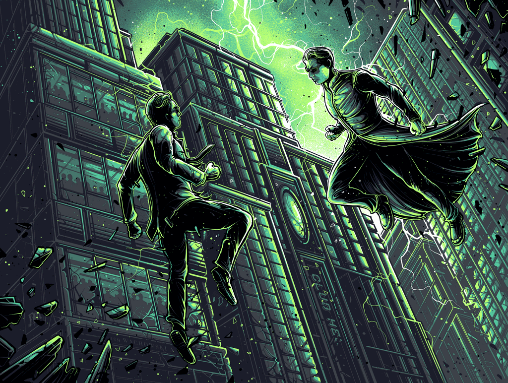 Dan Mumford “Everything that has a beginning has an end.”  Glow in the dark variant - framed print