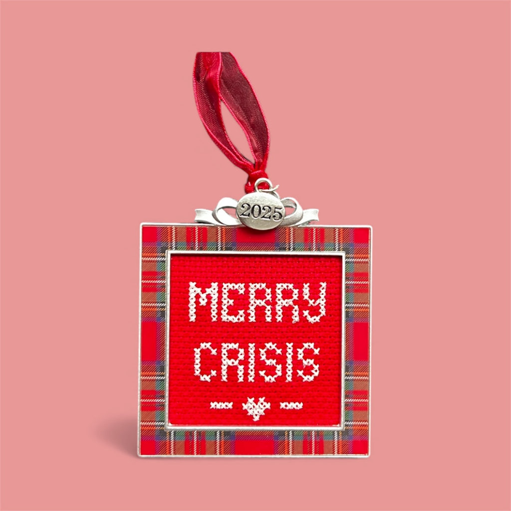 WuStitch "Merry Crisis" Ornament