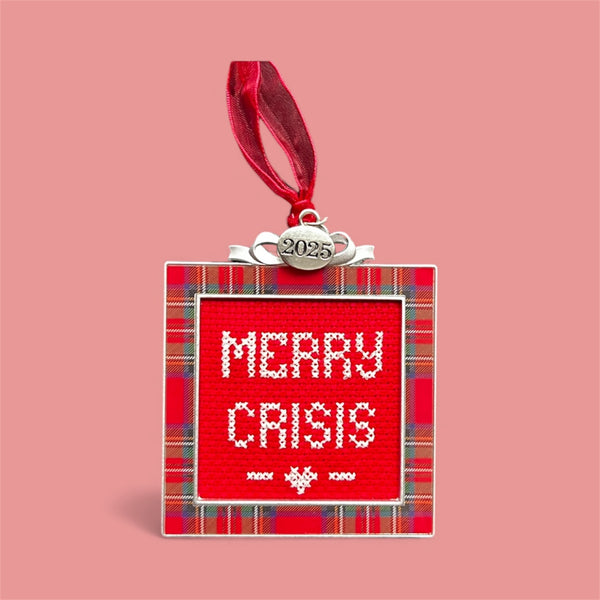 WuStitch "Merry Crisis" Ornament