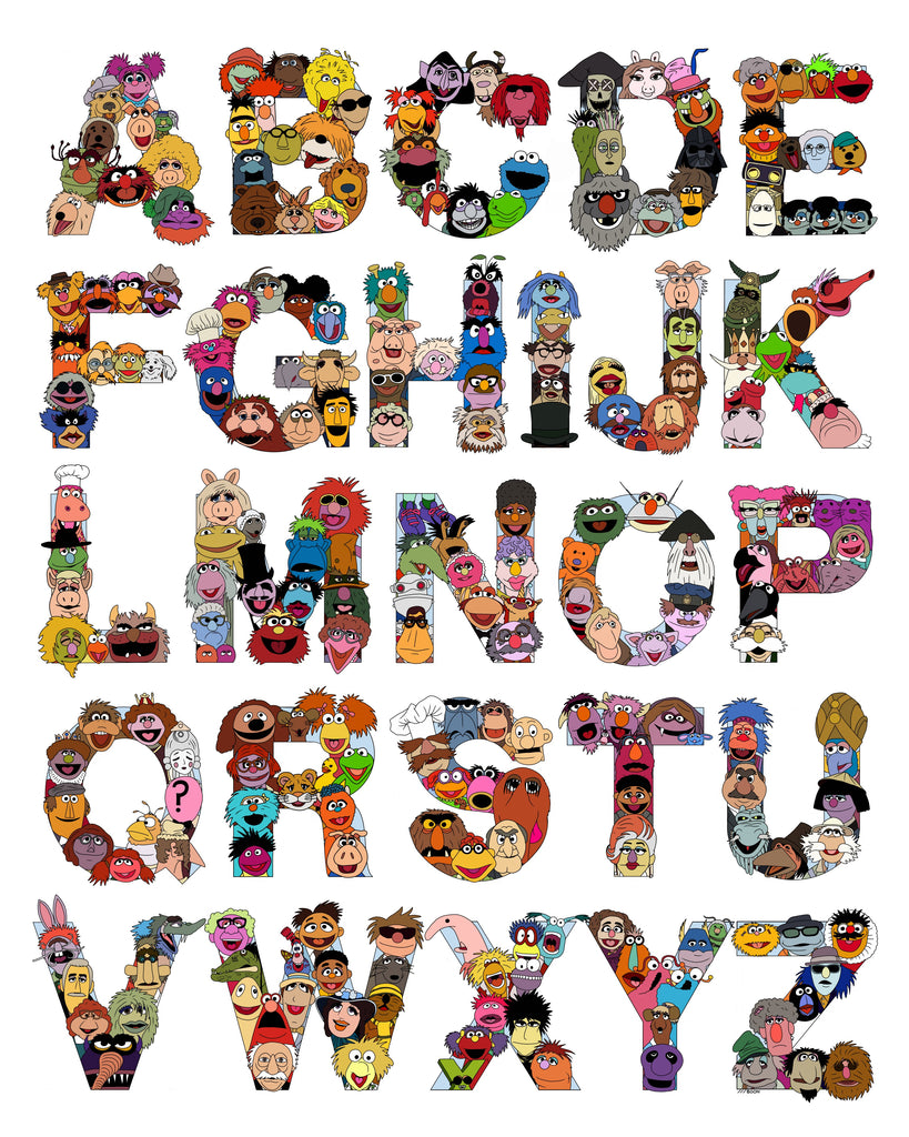 Mike Boon "Muppet Alphabet" Print