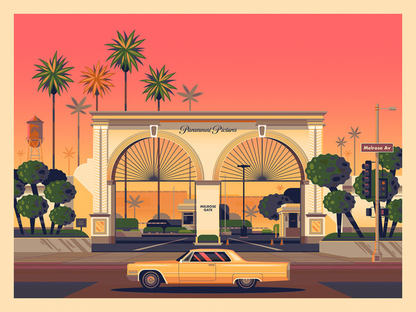 George Townley "Paramount Pictures Gate (Retrospective Edition)" Framed Print