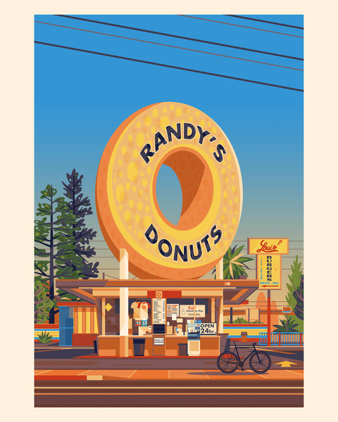 George Townley "Randy's Donuts (Retrospective Edition)" Framed Print