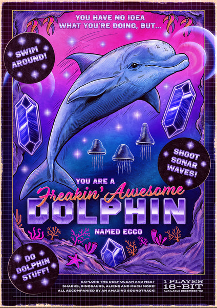 Sam Dunn "Do Dolphin Stuff!" print