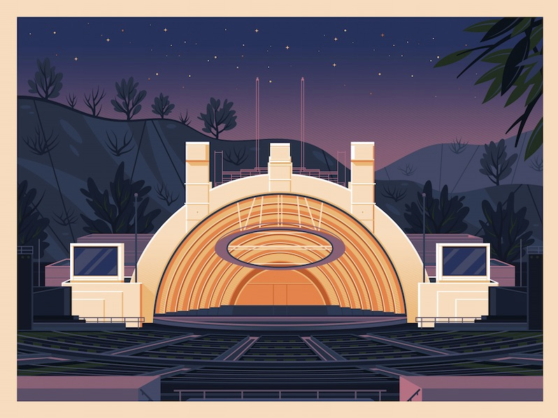 George Townley "Hollywood Bowl at Night" Print