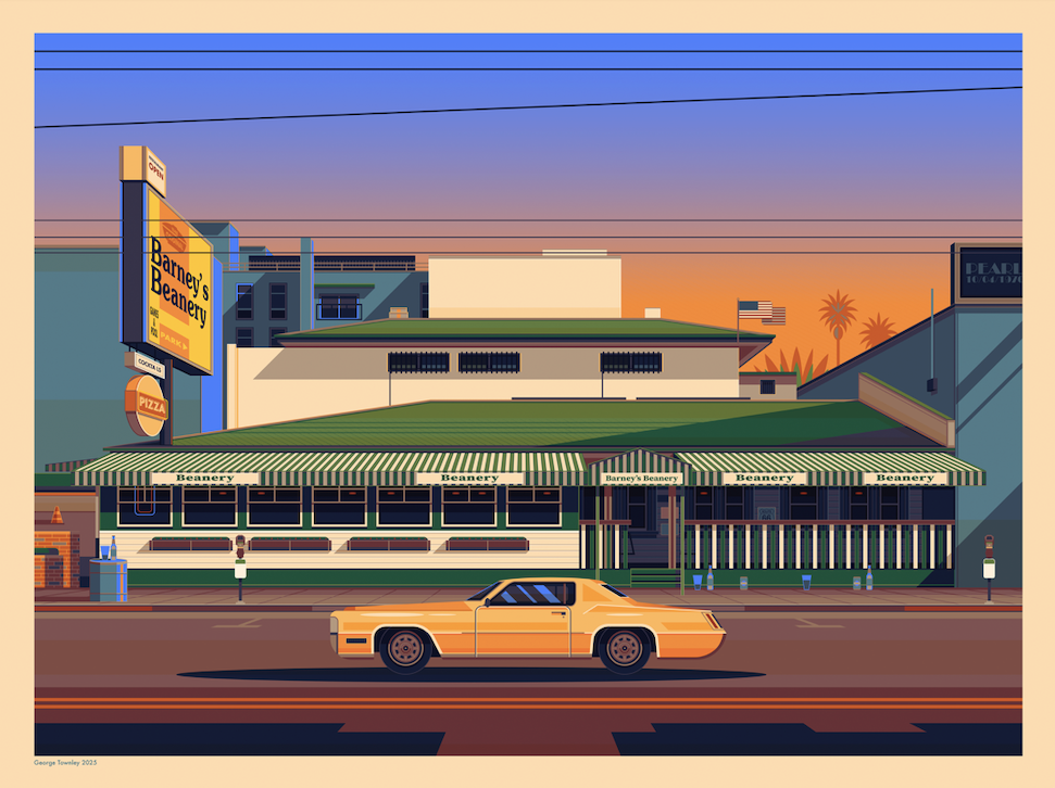 George Townley "Barney's Beanery" Print