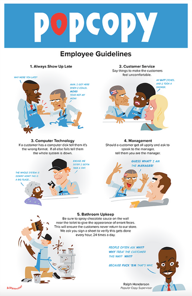 Andy Stattmiller "PopCopy Employee Guidelines" Print