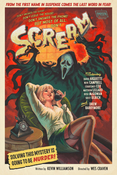 Stephen Andrade "Scream (Retro Movie Poster Print)