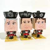 John D-C "Three Amigos Lucky, Dusty and Ned (Plastic Free Inaction Figure)"