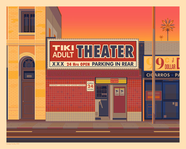 George Townley "Tiki Adult Theater" print