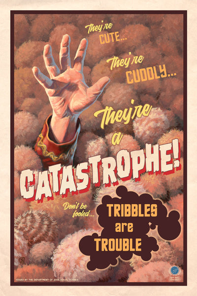 Stephen Andrade "Tribbles are Trouble (Red Shirt Variant)" print