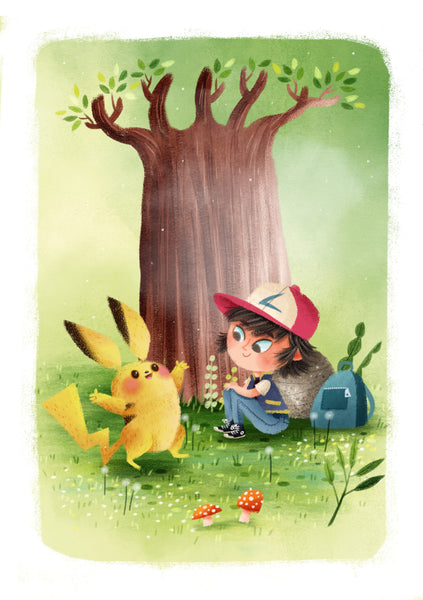 Wayne Harris / GeeksareCool "Ash and Friend" Print
