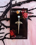 Lilly Baik "Antique Bee Sword" pin