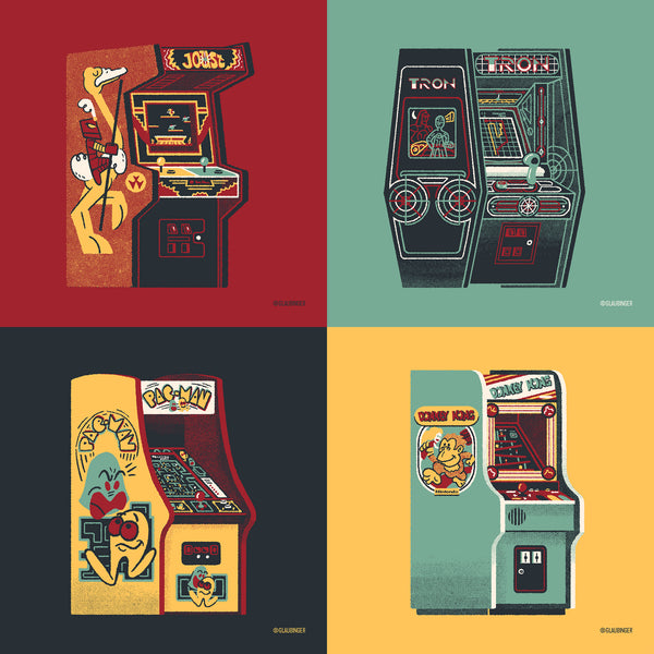 Ian Glaubinger "Back to the 1980s: Arcade" Print Set