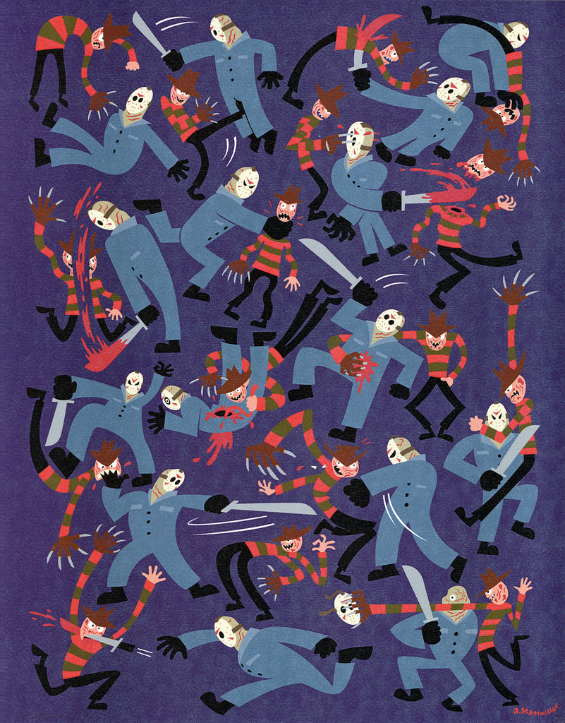 Andy Stattmiller "Freddy vs. Jason" Print