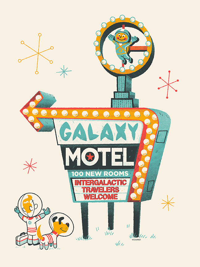 Ian Glaubinger "Galaxy Motel" print