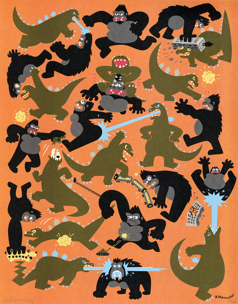 Andy Stattmiller "King Kong vs. Godzilla" Print