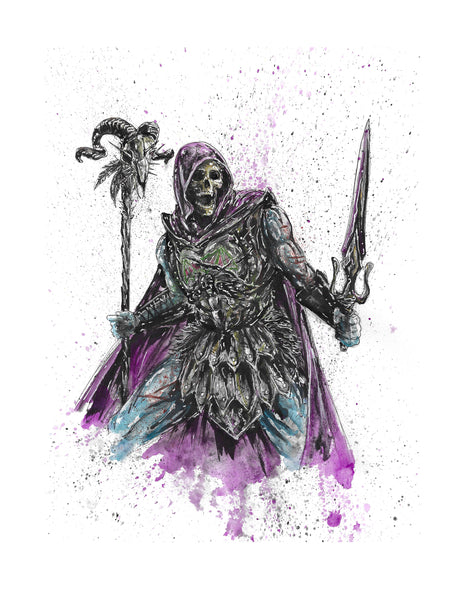 Adam Michaels "Battle Armor Skeletor" print